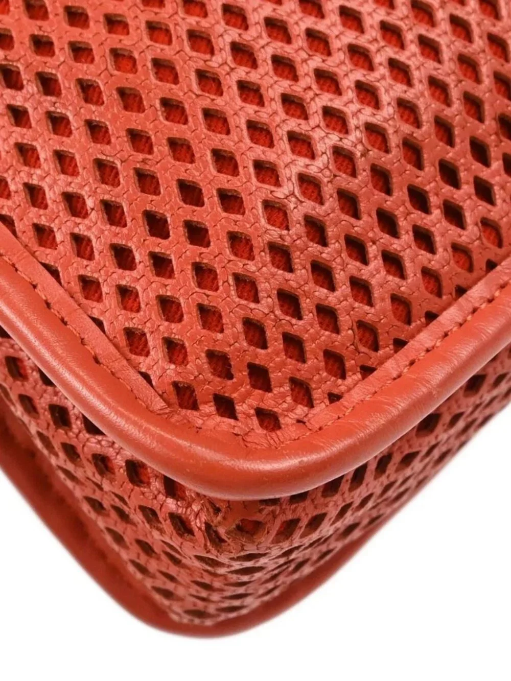 Chanel Red Perforated Calfskin Up in the Air Shoulder Bag 198086